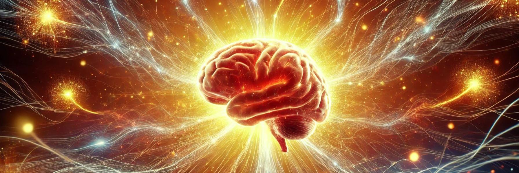 Leuchtendes Gehirn als Illustration