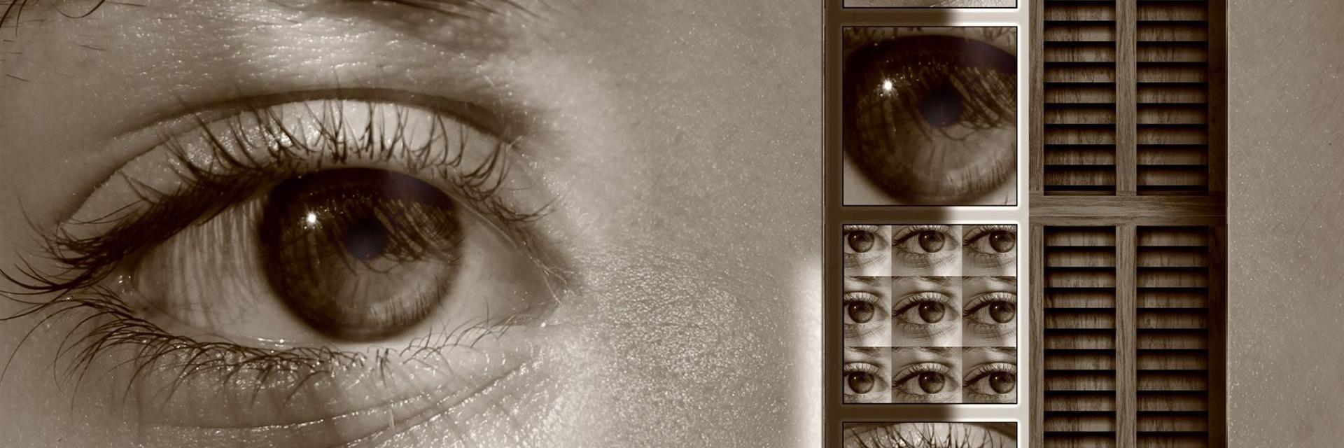 Hyponotische Auge in einer Collage